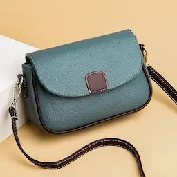 PU Leather Handbags Women Fashion Crossbody Bags(blue)