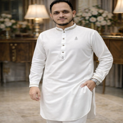 ঈদ প্রিমিয়াম লাক্সারি কাবলি চেরি কটন আইকন-৩ (কালার-সাদা) - 1018