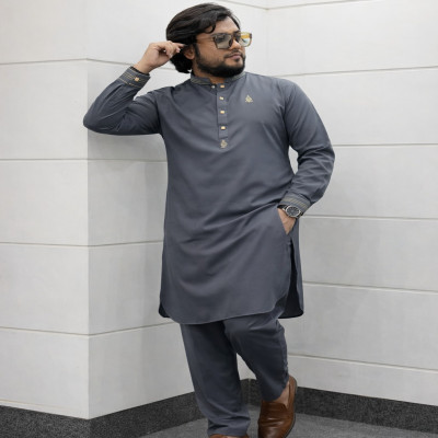 ঈদ প্রিমিয়াম লাক্সারি কাবলি চেরি কটন আইকন-৩ (কালার-সুরমা) - 1020