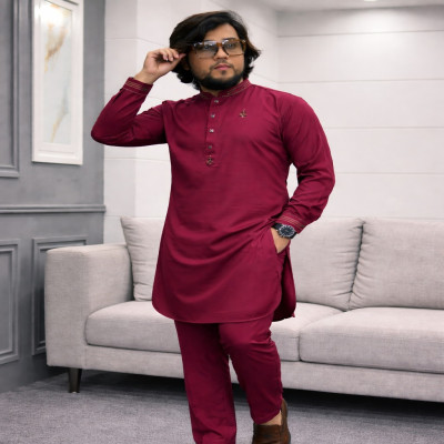 ঈদ প্রিমিয়াম লাক্সারি কাবলি চেরি কটন আইকন-৩ (কালার-মেরুন) - 1023